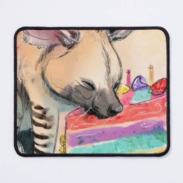 Item preview, Hyena Smelling a Rainbow Cake – Artistic Illustration designed and sold by TreatLLC.
