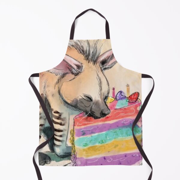 Item preview, Hyena Smelling a Rainbow Cake – Artistic Illustration designed and sold by TreatLLC.