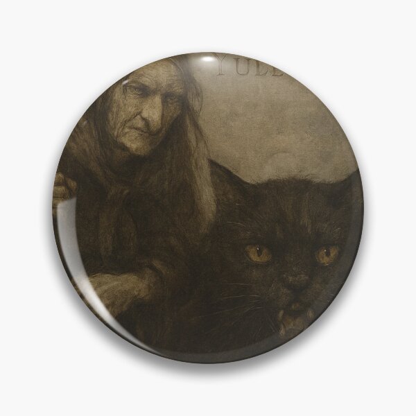 Item preview, Grýla and Yule Cat | Dark Icelandic Folklore Digital Painting (Christmas Monochrome Edition) designed and sold by AIfolklore.