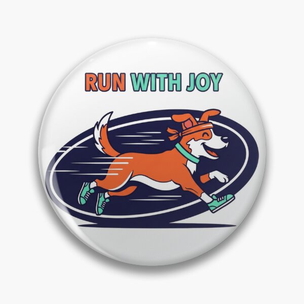 Item preview, Run With Joy Cartoon Dog Running Graphic | Happy Runner Pet Owner Gift designed and sold by Design_Your_Day.