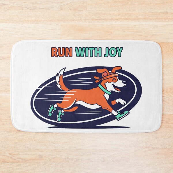 Item preview, Run With Joy Cartoon Dog Running Graphic | Happy Runner Pet Owner Gift designed and sold by Design_Your_Day.