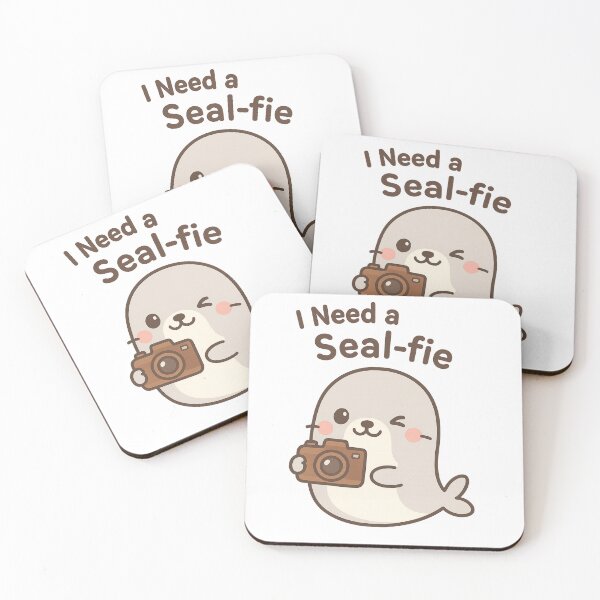 Item preview, I Need a Seal-fie – Cute Kawaii Seal Design designed and sold by The-Dreamy-Zoo.