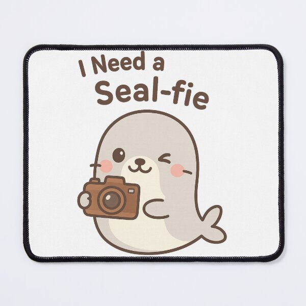 Item preview, I Need a Seal-fie – Cute Kawaii Seal Design designed and sold by The-Dreamy-Zoo.