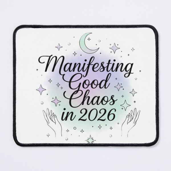 Item preview, Manifesting Good Chaos in 2026  Celestial New Year Aesthetic Tee designed and sold by Ditstyle.