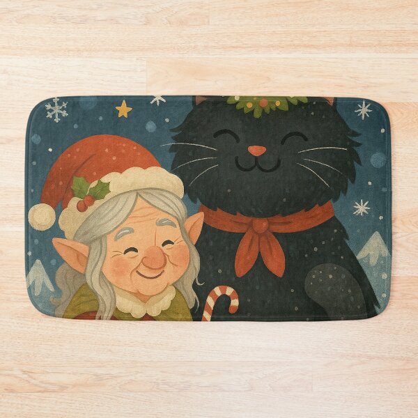 Item preview, Grýla and Yule Cat | Vector Style Icelandic Folklore Digital Illustration (Christmas Cutesy Edition) designed and sold by AIfolklore.