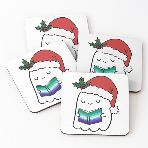 Item preview, Gay MLM Pride Ghost Reading – Cute Christmas Santa Hat designed and sold by Cannaxes Studio.