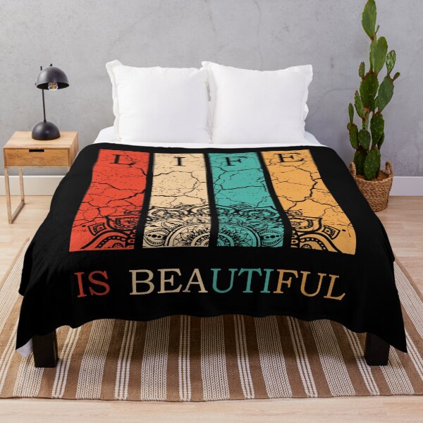 Item preview, Life Is Beautiful | Distressed Retro Cracked Mandala Art designed and sold by ShirtChaos.