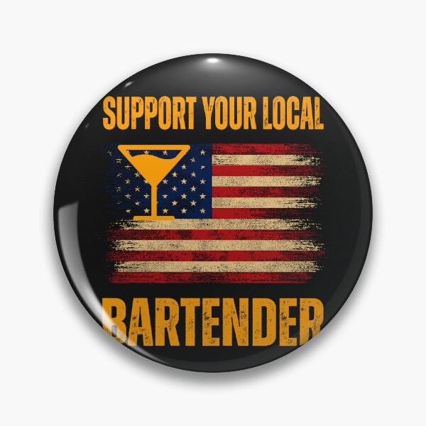 Item preview, Funny Support Your Local Bartender Patriot designed and sold by erozzz.