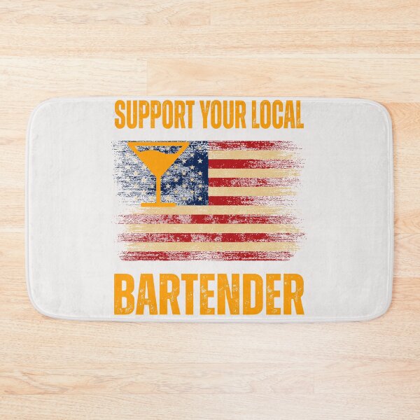 Item preview, Funny Support Your Local Bartender Patriot designed and sold by erozzz.