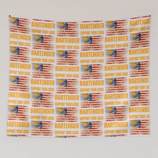 Item preview, Funny Support Your Local Bartender Patriot designed and sold by erozzz.