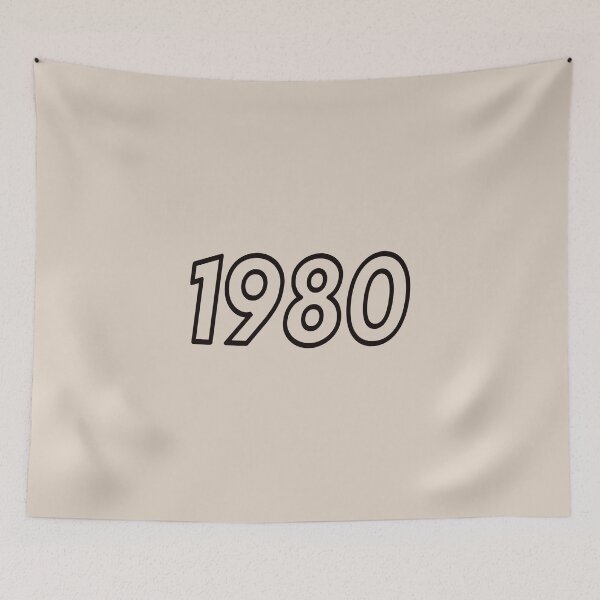 Item preview, 1980 Vintage Year Typography Design designed and sold by Swati's Digital Den.