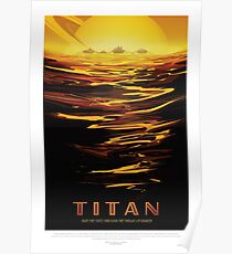 Titan - Exoplanet Reisebüro, JPL Travel Poster, Visionen der Zukunft, NASA, Planeten Poster