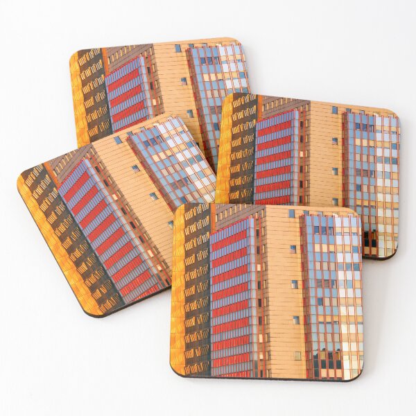 Item preview, Modern building colorful facade walls detail, Vienna, Austria designed and sold by goceris.