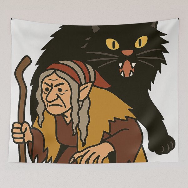 Item preview, Grýla and Yule Cat | Vector Style Icelandic Folklore Digital Illustration (Christmas Cutesy Edition) designed and sold by AIfolklore.