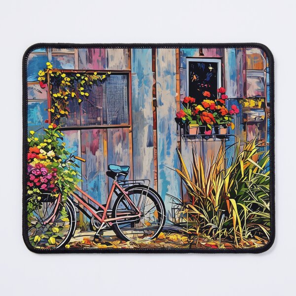 Item preview, Old House and Bicycle designed and sold by tomorrowsart.