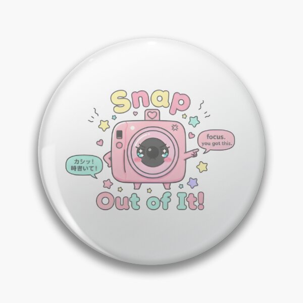 Item preview, Snap Out of It – Cute Kawaii Camera Pun Design designed and sold by Snackwear Apparel.