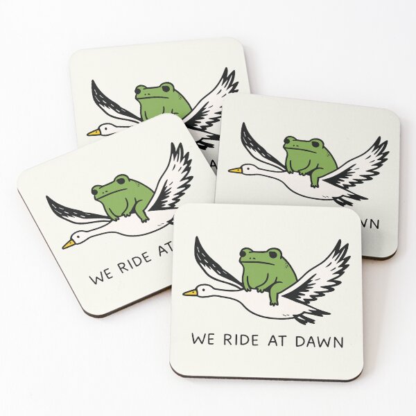 Item preview, We Ride at Dawn - Funny Frog and Goose designed and sold by msmeylin.