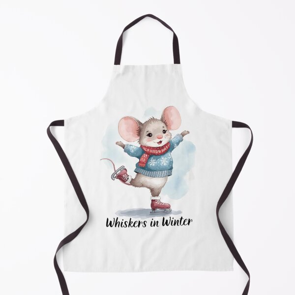 Item preview, Ice Skating Christmas Mouse – Cute Winter Watercolor Illustration designed and sold by MiszungART.