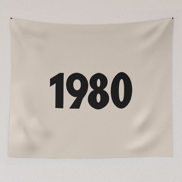 Item preview, 1980 Vintage Year Typography Design designed and sold by Swati's Digital Den.