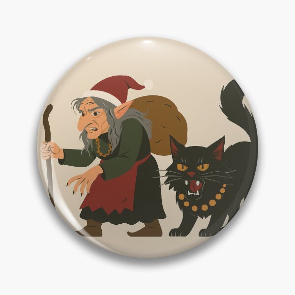 Item preview, Grýla and Yule Cat | Vector Style Icelandic Folklore Digital Illustration (Christmas Cutesy Edition) designed and sold by AIfolklore.