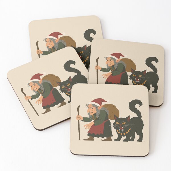 Item preview, Grýla and Yule Cat | Vector Style Icelandic Folklore Digital Illustration (Christmas Cutesy Edition) designed and sold by AIfolklore.