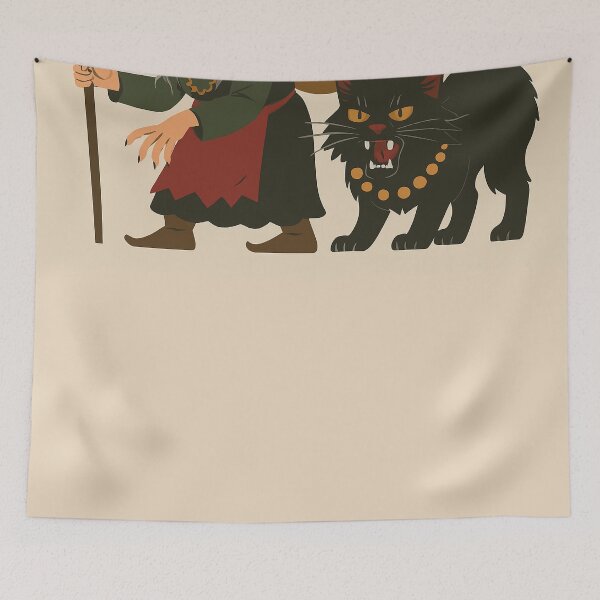 Item preview, Grýla and Yule Cat | Vector Style Icelandic Folklore Digital Illustration (Christmas Cutesy Edition) designed and sold by AIfolklore.