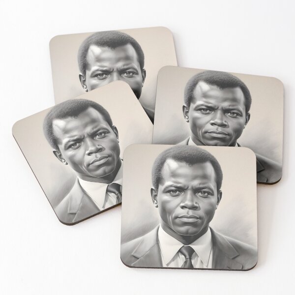 Artikelvorschau, Sidney Poitier entworfen und verkauft von WorldofCharcoal.