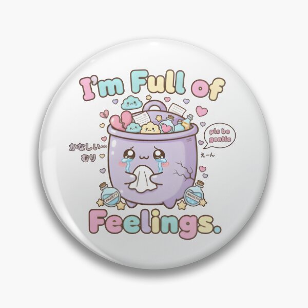 Item preview, Kawaii Trash Bin – “I’m Full of Feelings” Cute Emotional Sticker designed and sold by Snackwear Apparel.