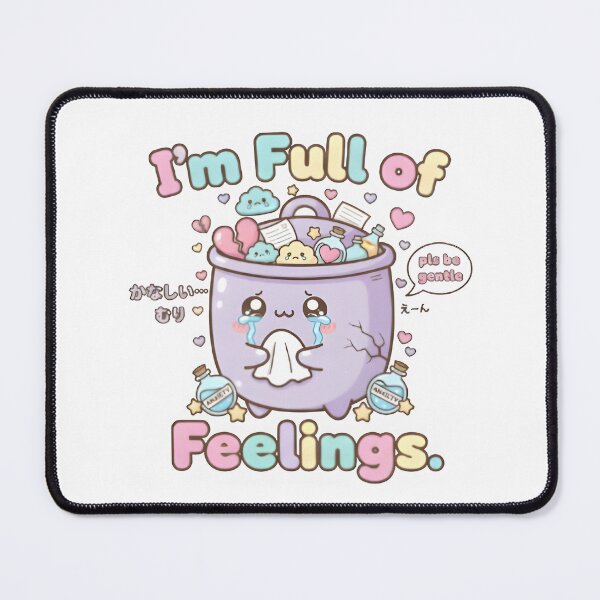 Item preview, Kawaii Trash Bin – “I’m Full of Feelings” Cute Emotional Sticker designed and sold by Snackwear Apparel.