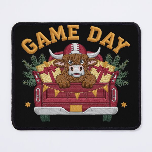Item preview, Game Day Highland Cow Faux Yarn Cozy Cow Tailgate Truck designed and sold by Sasikharn.