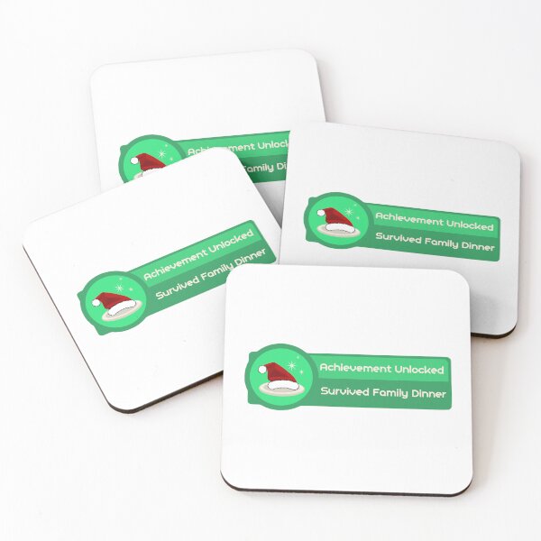 Item preview, Achievement Unlocked: Survived Family Dinner – Funny Gamer Christmas  designed and sold by MelocotonDreams.