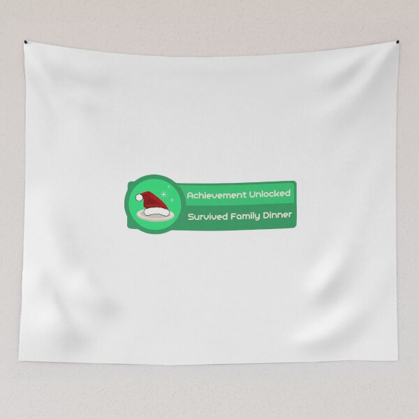 Item preview, Achievement Unlocked: Survived Family Dinner – Funny Gamer Christmas  designed and sold by MelocotonDreams.
