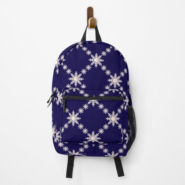 Item preview, Diagonal Snowflake Grid Pattern, white on a dark background designed and sold by ZorianArt.