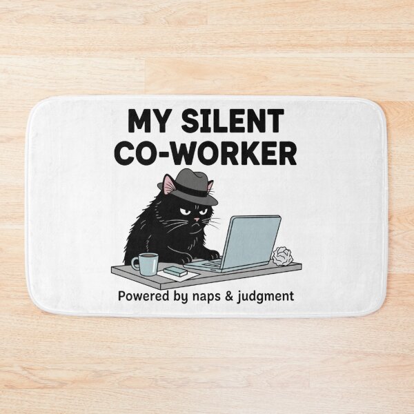 Item preview, Silent Co-Worker Cat Humor designed and sold by ifdogscouldclap....