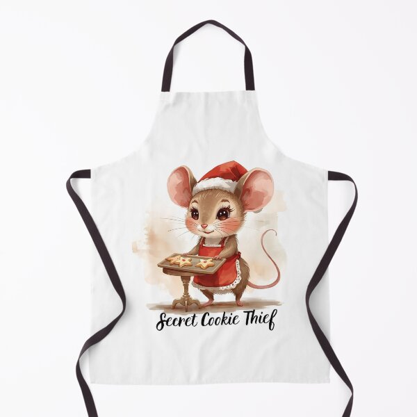 Item preview, Christmas Cookie Thief Mouse – Cute Holiday Baking Illustration designed and sold by MiszungART.
