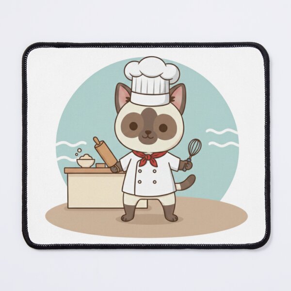 Item preview, Chef Siamese Cat Cooking | Cute Culinary Kitchen Kitty Art designed and sold by CutePetss.