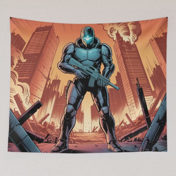 Item preview, Apocalypse Unleashed: Cyber-Mutant Destroyer in Ruins - Marvel Fan Art  designed and sold by Midnight Veil Designs.