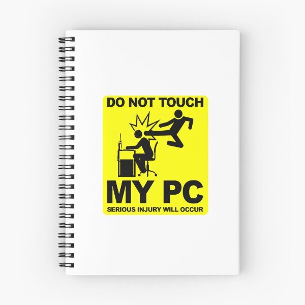 Item preview, DO NOT TOUCH MY PC Warning Sign — Funny Gamer Computer Protection Graphic designed and sold by Colorful-Garden.