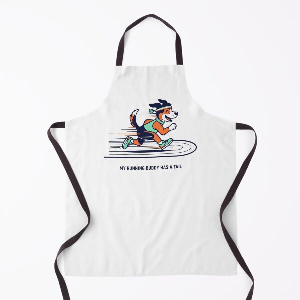 Item preview, My Running Buddy Has A Tail - Cute Cartoon Dog Running Athlete Design designed and sold by Design_Your_Day.
