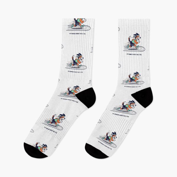 Item preview, My Running Buddy Has A Tail - Cute Cartoon Dog Running Athlete Design designed and sold by Design_Your_Day.