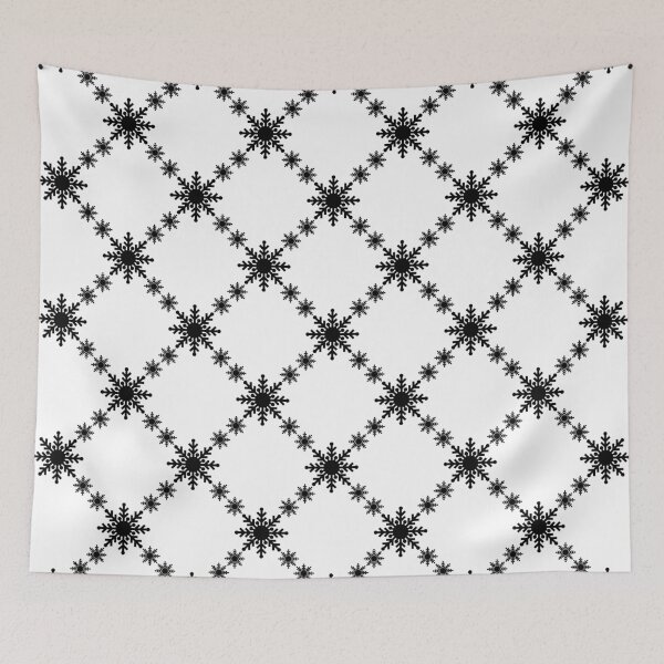 Item preview, Diagonal Snowflake Grid Pattern, black designed and sold by ZorianArt.