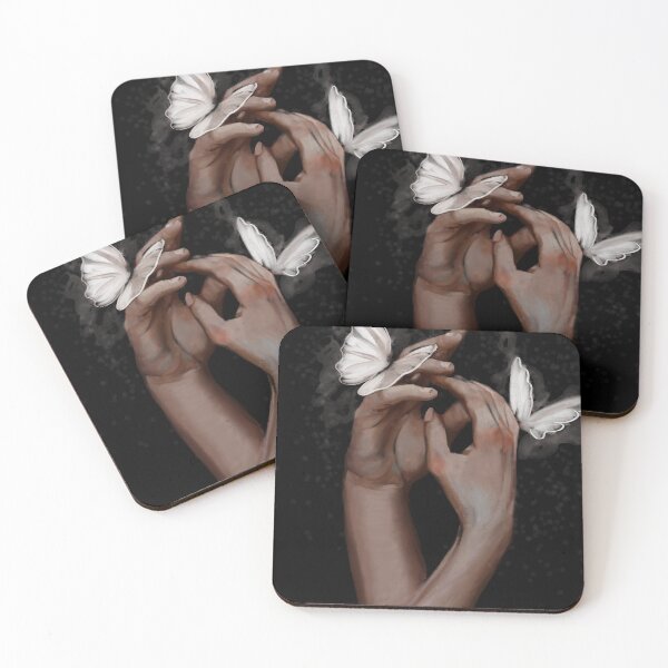 Item preview, Ethereal Hands with White Butterflies – Soft Surreal Art, Dreamy Minimalist Illustration designed and sold by jassoart.