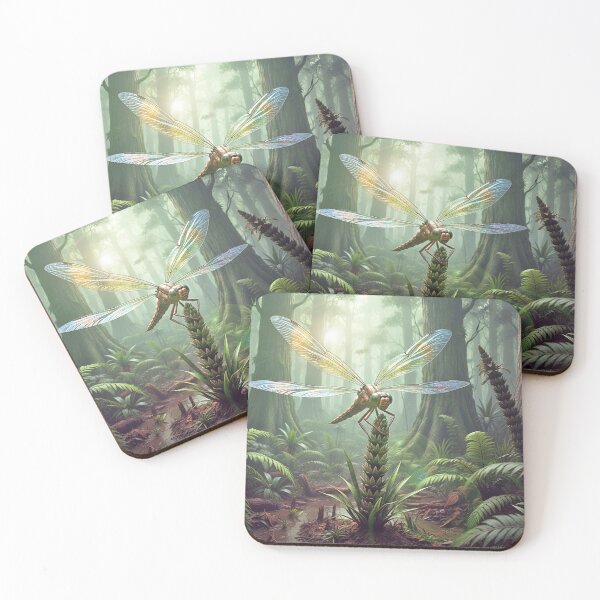 Item preview, Giant Luminous Dragonfly in Mystical Ancient Forest designed and sold by Clavivs.