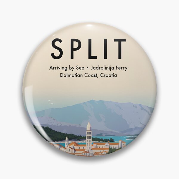 Item preview, Ai image of Split Riva Promenade Window View - Diocletian’s Palace Premium Travel Poster Art Print designed and sold by TrendSh0p.