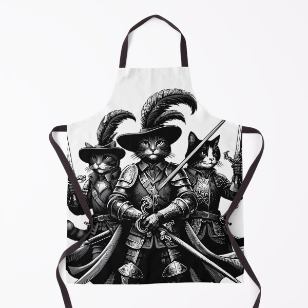 Item preview, The Three Musketeers Cats - Swashbuckling Feline Warriors designed and sold by DrawDrip.
