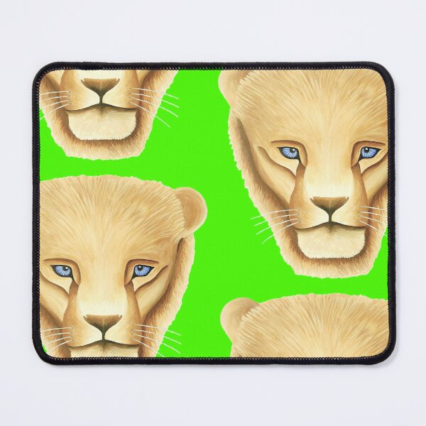 Item preview, Lion head portrait design lime green background big cat unique gift present designed and sold by Arniesart85.