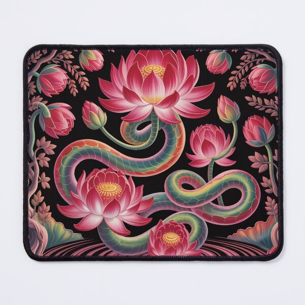 Item preview, A hypnotic abstract painting featuring red lotus flowers. designed and sold by Lilashakti ⭐️ ⭐️ ⭐️ ⭐️ ⭐️.