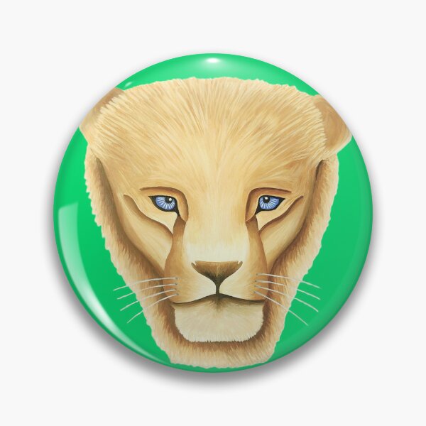 Item preview, Lion head portrait design green background big cat unique gift present artwork designed and sold by Arniesart85.