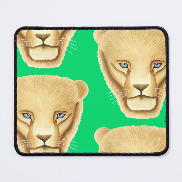 Item preview, Lion head portrait design green background big cat unique gift present artwork designed and sold by Arniesart85.