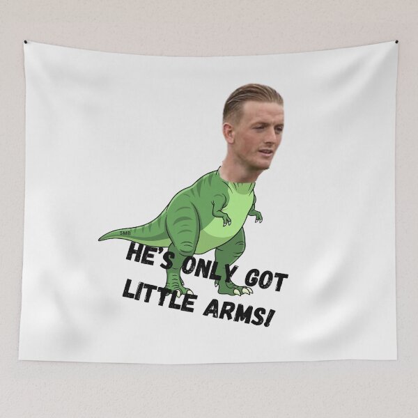Item preview, He’s Only Got Little Arms! Jordan Pickford teasing Newcastle parody shirt designed and sold by Pokah79.